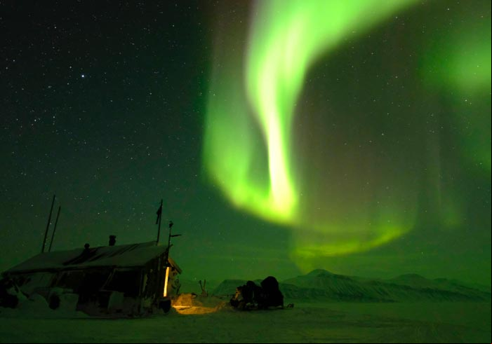 During their months of isolation, the polar night produced some glorious sights